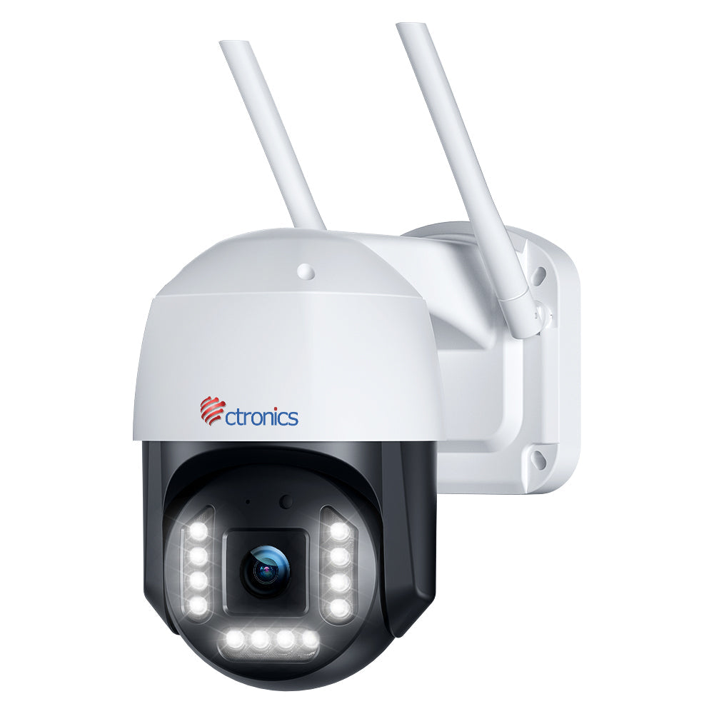 Ctronics 4K 8MP Überwachungskamera Aussen WLAN & 2.4GHz/5GHz Dualband WiFi PTZ IP Kamera - de.ctronics