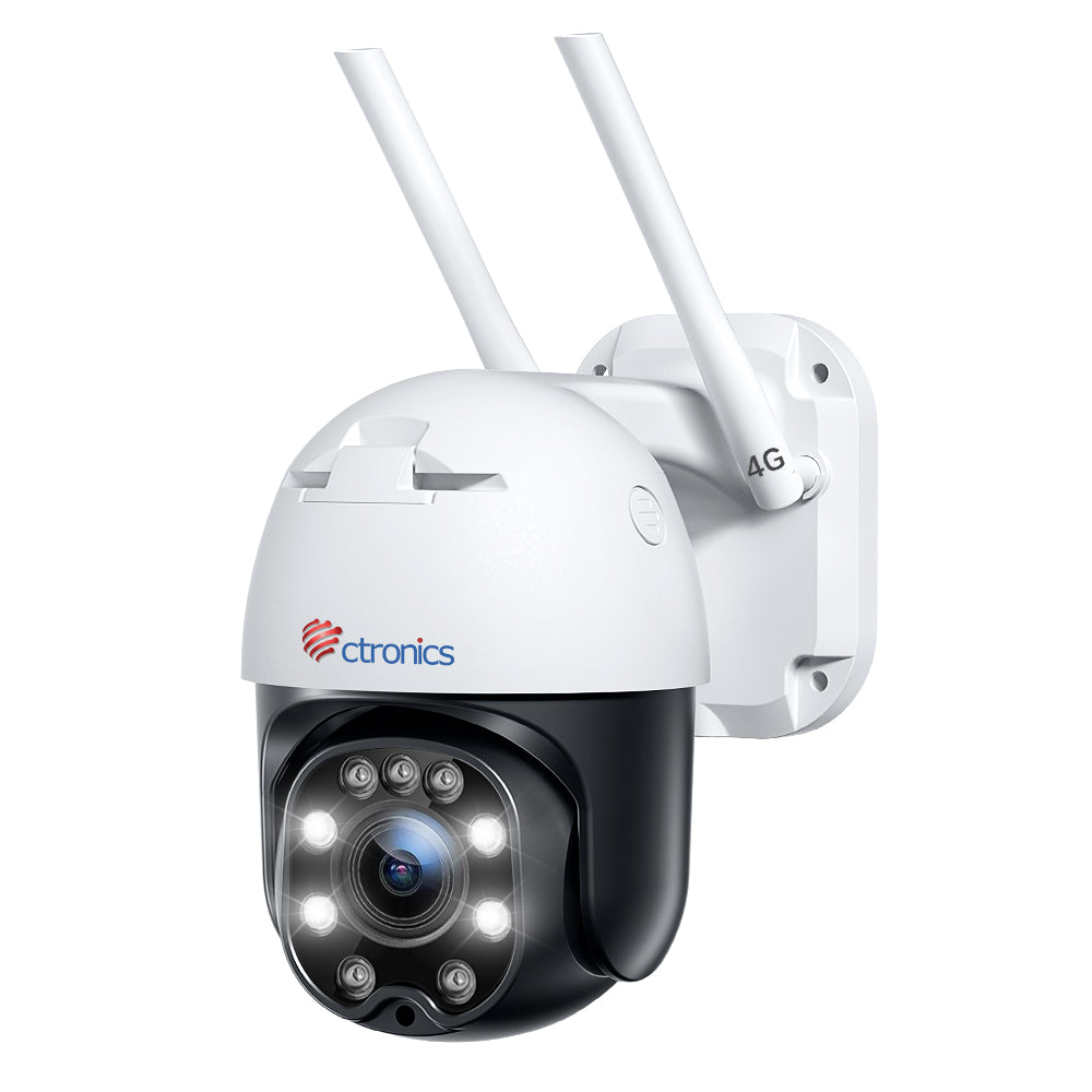 Ctronics 4G LTE Stromversorgung Mobilfunk-Sicherheitskamera für den Außenbereich mit optischem 5fach-Zoom - de.ctronics