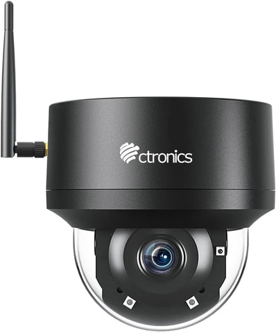 Ctronics 5MP PTZ Überwachungskamera Aussen mit 2,4GHz/5GHz Dualband WiFi, WLAN Dome IP Kamera Outdoor