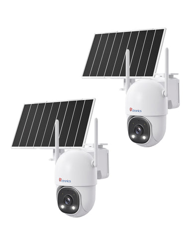 Ctronics AOV 24/7 Überwachungskamera 4G Solar, 30m KI-Tracking, PTZ, IP66 | 8W Solarpanel, 13500mAh Akku, SIM-Karte