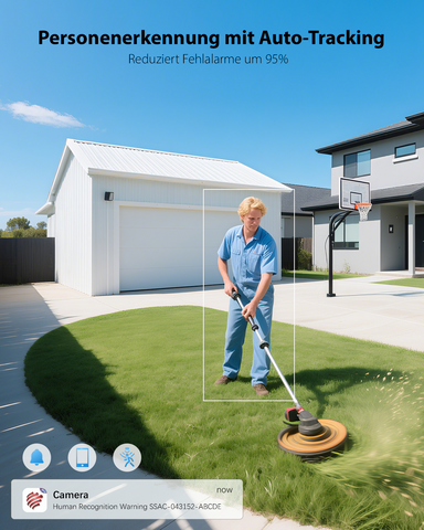 Ctronics PoE Überwachungskamera Aussen WLAN Dual-Lens, 5GHz/2,4GHz Dualband WiFi Camera IP, Farbnachtsicht