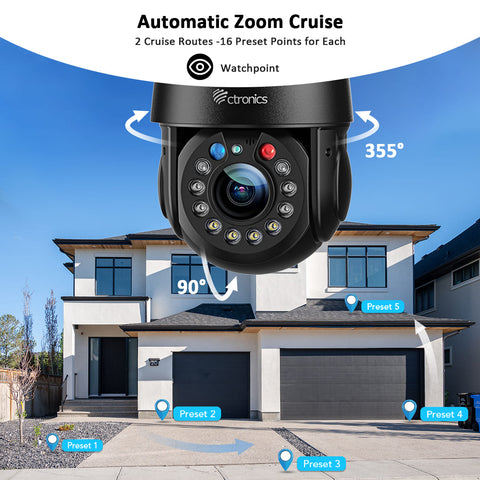 5MP 30X Optischer Zoom Metall Outdoor WiFi Überwachungskamera 5/2.4Ghz Auto Cruise und Zoom