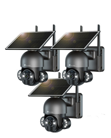 Ctronics 4MP/5MP 100% drahtlose Solarpanel-PTZ-Kamera mit PIR-Sensor zur Personenerkennung