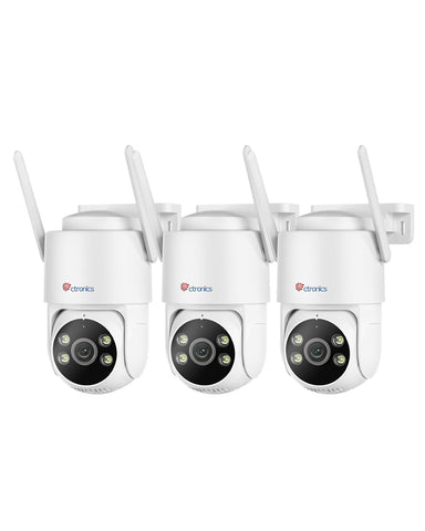 Ctronics 5MP Outdoor Überwachungskamera Aussen WLAN, 5GHz/2,4GHz Dualband mit Personen/Fahrzeug/Tiererkennung