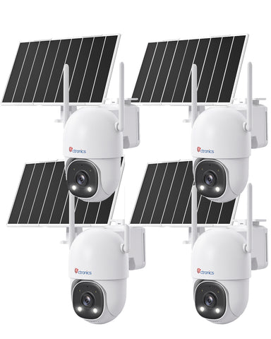 Ctronics AOV 24/7 Überwachungskamera 4G Solar, 30m KI-Tracking, PTZ, IP66 | 8W Solarpanel, 13500mAh Akku, SIM-Karte