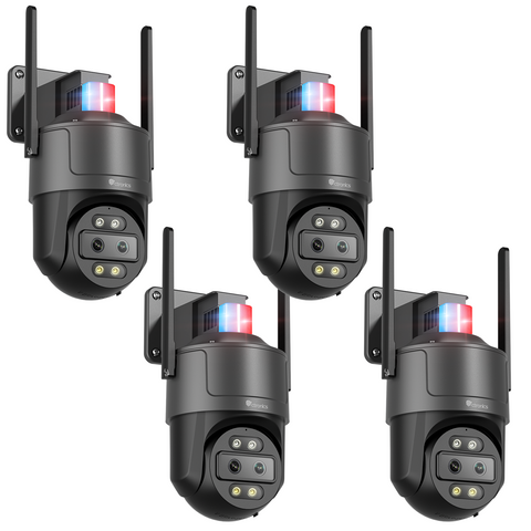 Ctronics 2.5K 4G LTE Überwachungskamera Aussen mit Dual-Objektiv, 10X Hybrid Zoom & Weitwinkel, Auto-Tracking