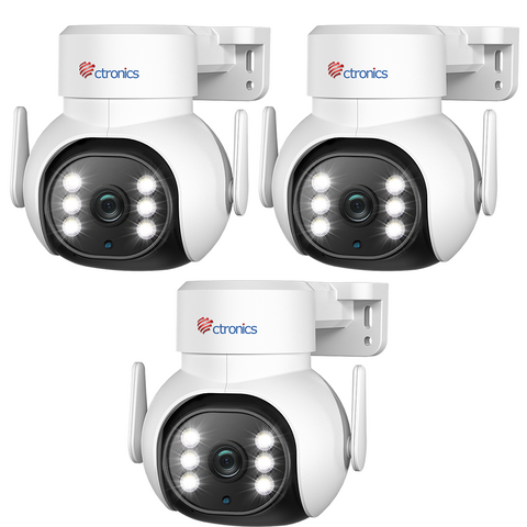 Ctronics 6X Hybrid-Zoom Dual-Objektiv 1080P HD WIFI Überwachungskamera