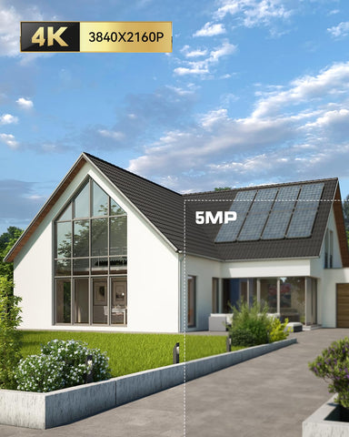 Ctronics 4K 8MP Überwachungskamera Aussen WLAN, PTZ Kamera Outdoor mit Personen/Fahrzeug/Tiererkennung, 2,4/5GHz WLAN, 4K Farbnachtsicht