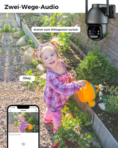 Ctronics 4K Überwachungskamera für den Außenbereich, 8MP Farbnachtsicht, 2,4/5GHz WLAN, Personen/Fahrzeug/Tiererkennung, unterstützt NVR