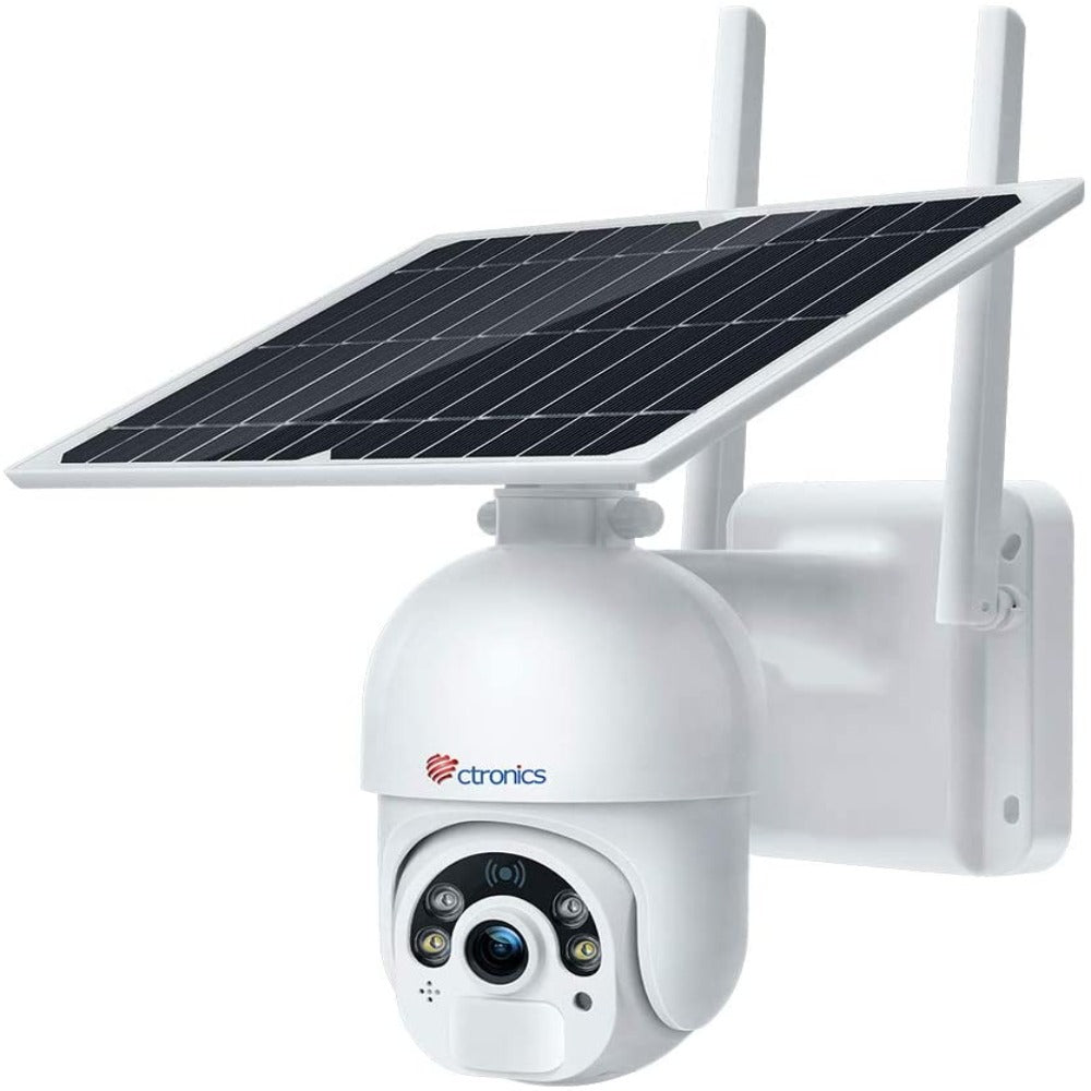 Ctronics 4G LTE Überwachungskamera Aussen mit SIM-Karte, 2K 3MP Kabellos Solar PTZ IP Kamera Outdoor Akku
