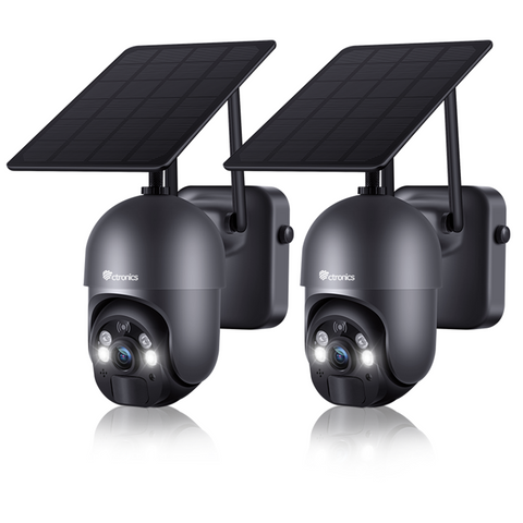 Ctronics 2K 3MP Drahtlose Solar-Sicherheitskamera mit WiFi und 4-fachem Digitalzoom