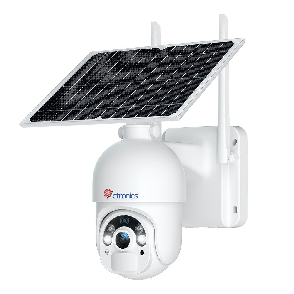 Ctronics 2K 4MP Solar-Sicherheitskamera für den Außenbereich - batterie-/ solarbetrieben & drahtlos