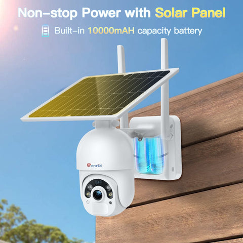 4G Solar Security Camera with PTZ and Two-Way Audio - Ctronics