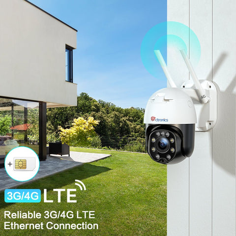 Ctronics 4G LTE Cellular Security Camera Outdoor with 5X Optical Zoom - Ctronics